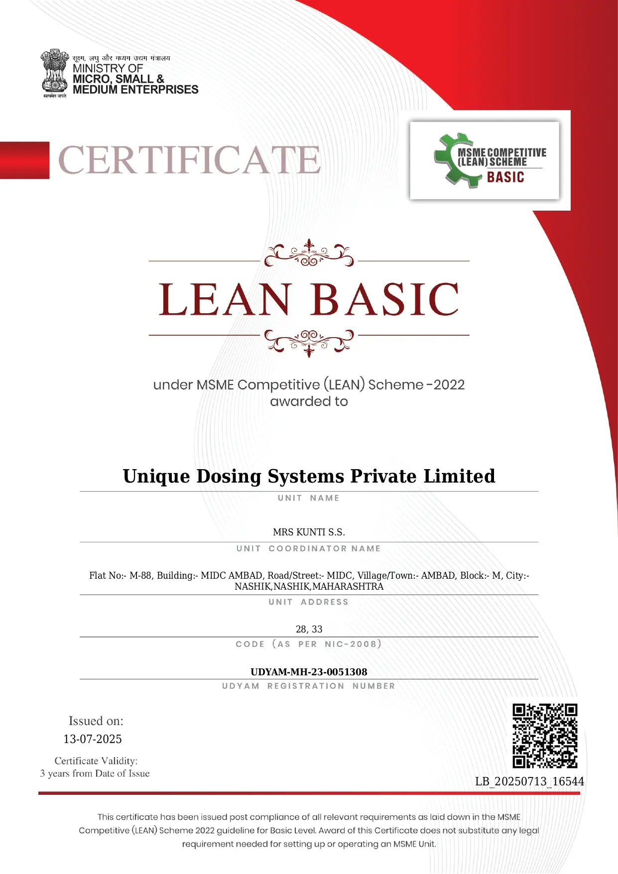 ISO 14001:2015 Certificate