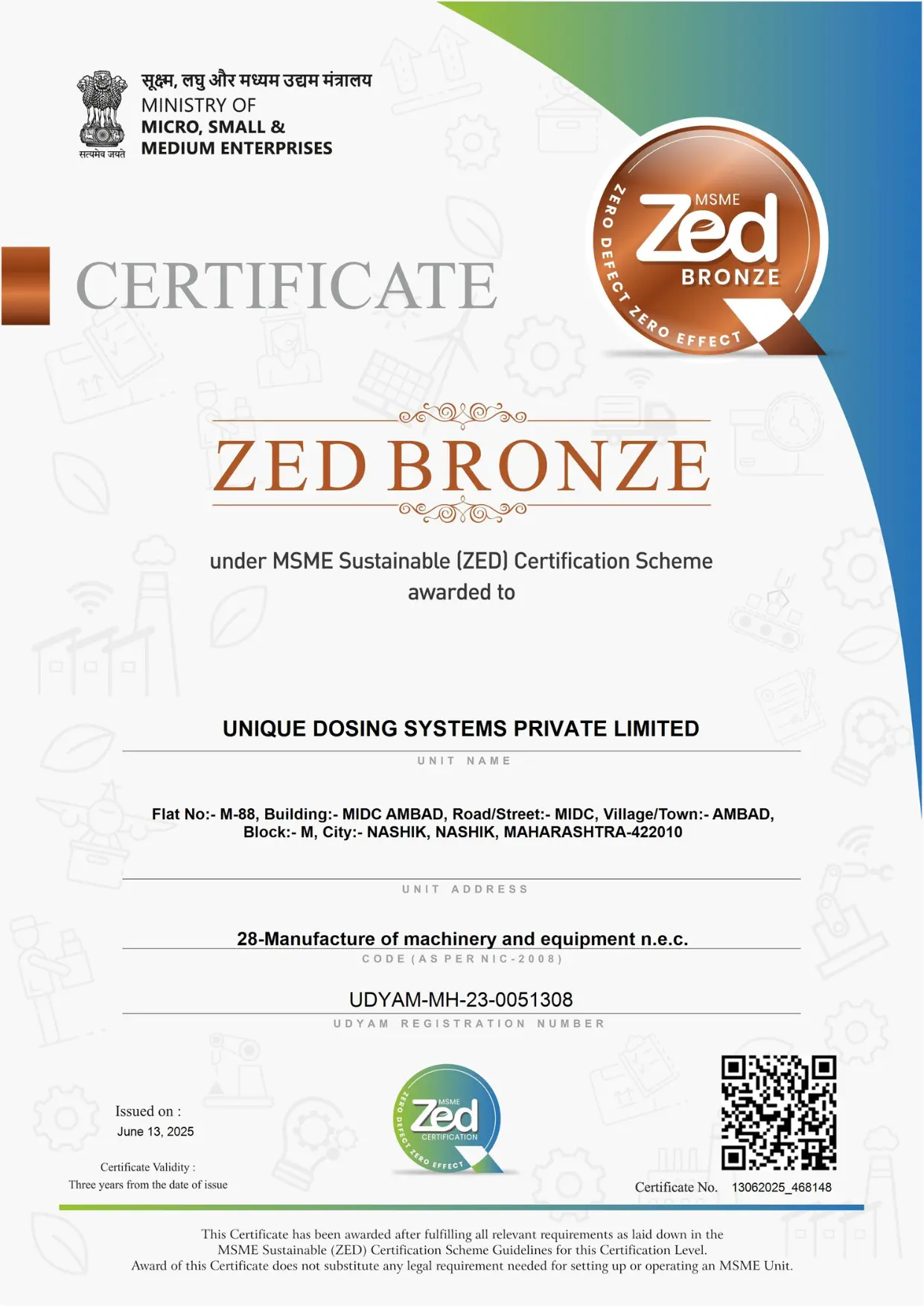ISO 45001:2018 Certificate